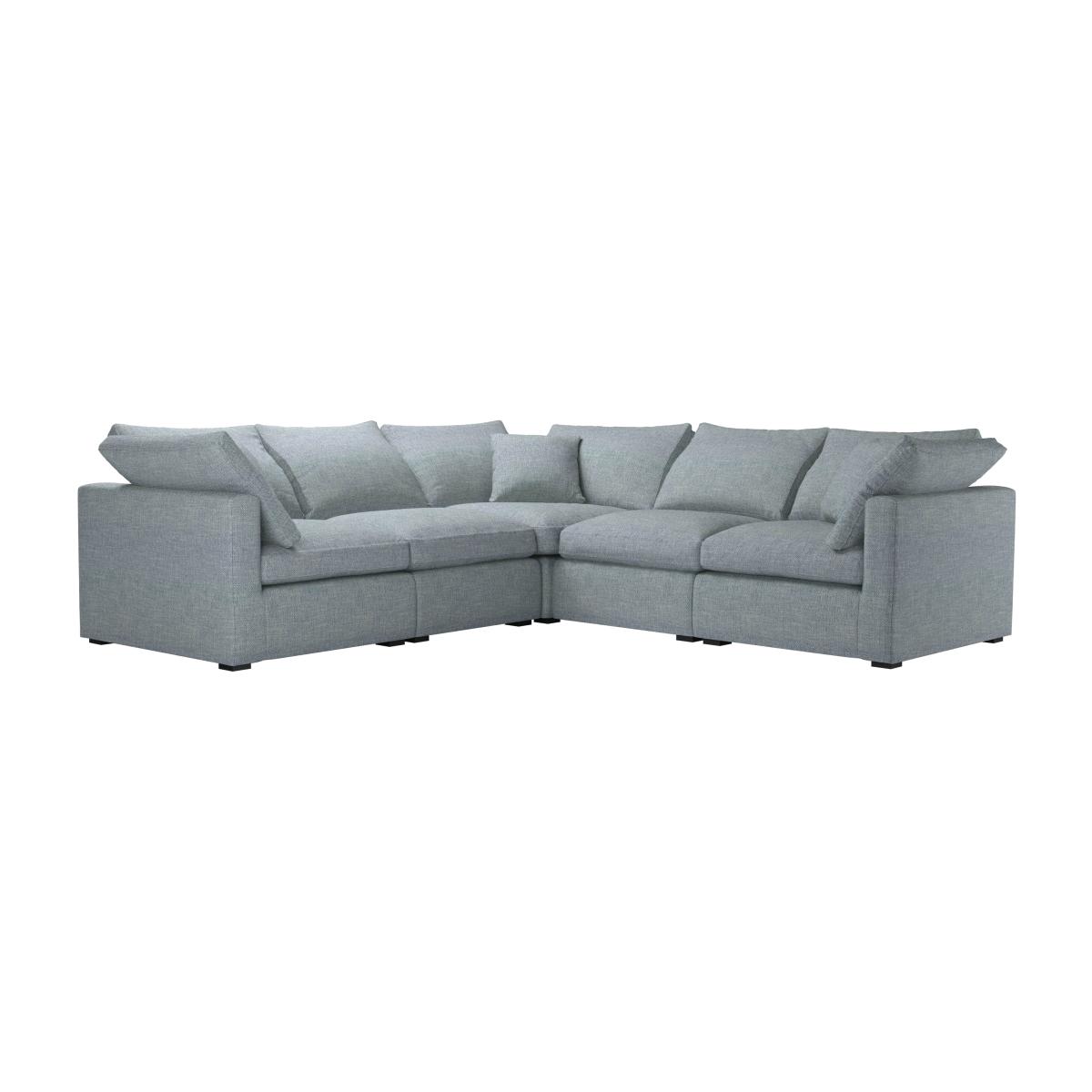 Long Island Slim Medium Corner Sofa in Cornflower Silky Jacquard Weave – image 1