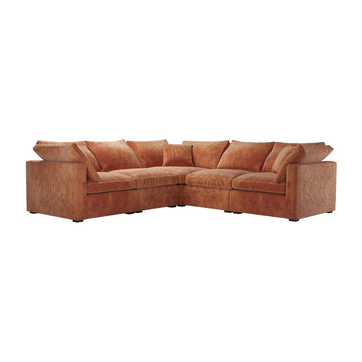 Long Island Slim Medium Corner Sofa in Pomegranate Bubble Velvet – image 1