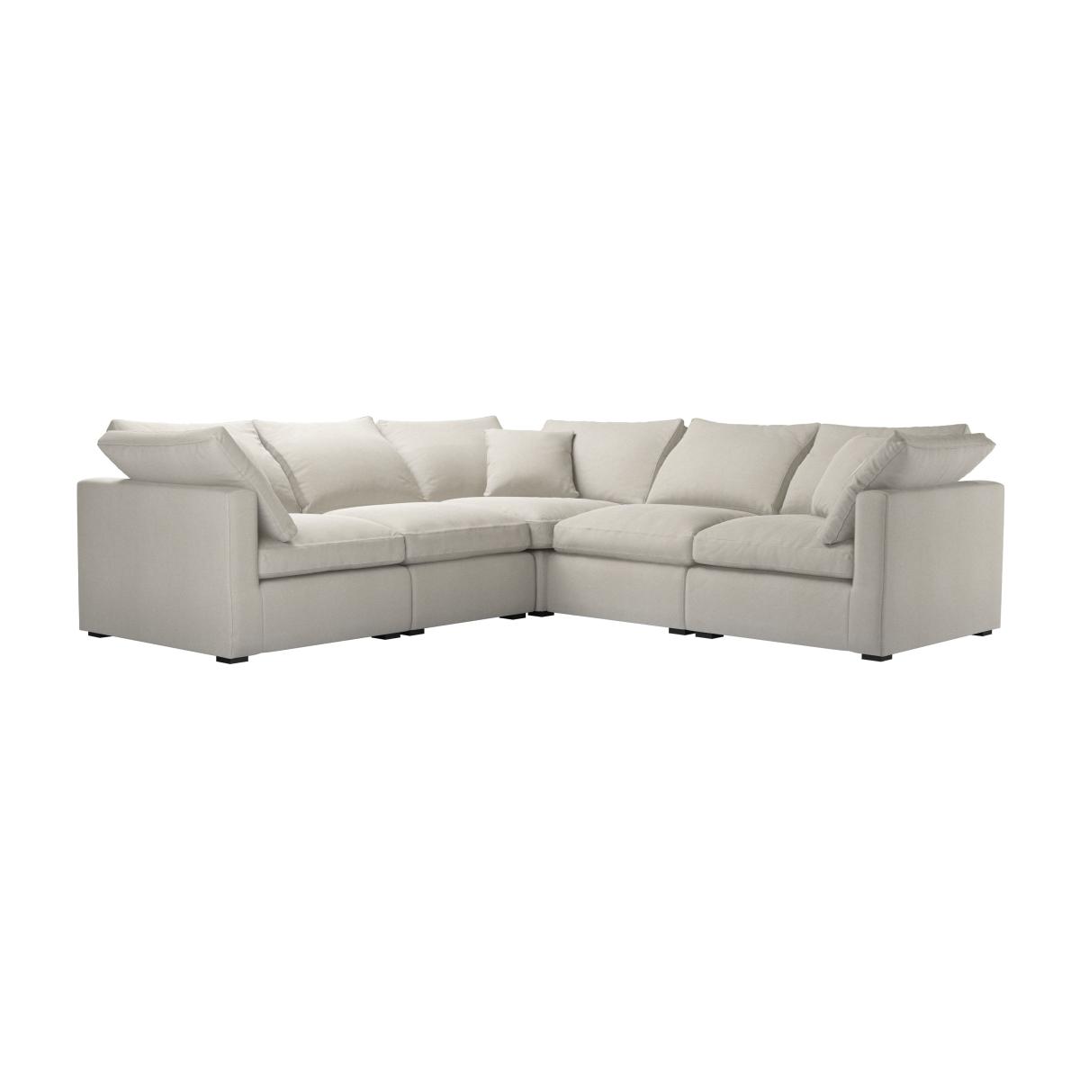 Long Island Slim Medium Corner Sofa in Stoneware Easy Cotton – image 1