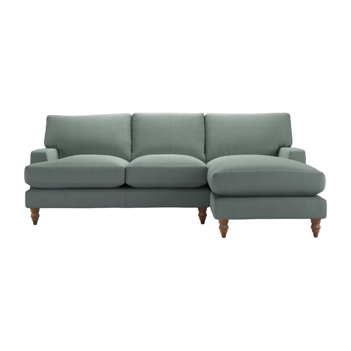 Isla Medium RHF Chaise Sofa in Hidden Cove Brushed Linen Cotton - sofa.com