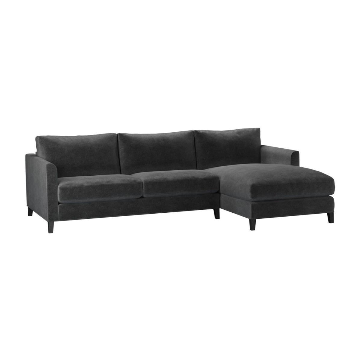 Izzy Medium RHF Chaise Sofa in Armour Smart Velvet - sofa.com – image 1