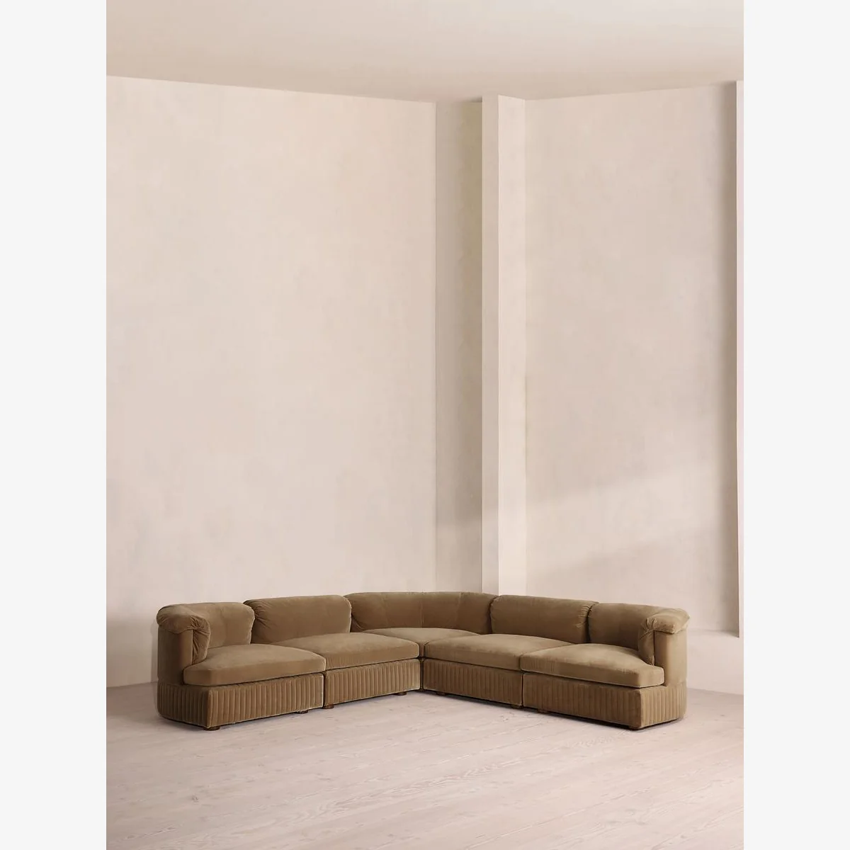 Oona Modular Sofa, Corner Sofa, Velvet, Truffle US – image 1