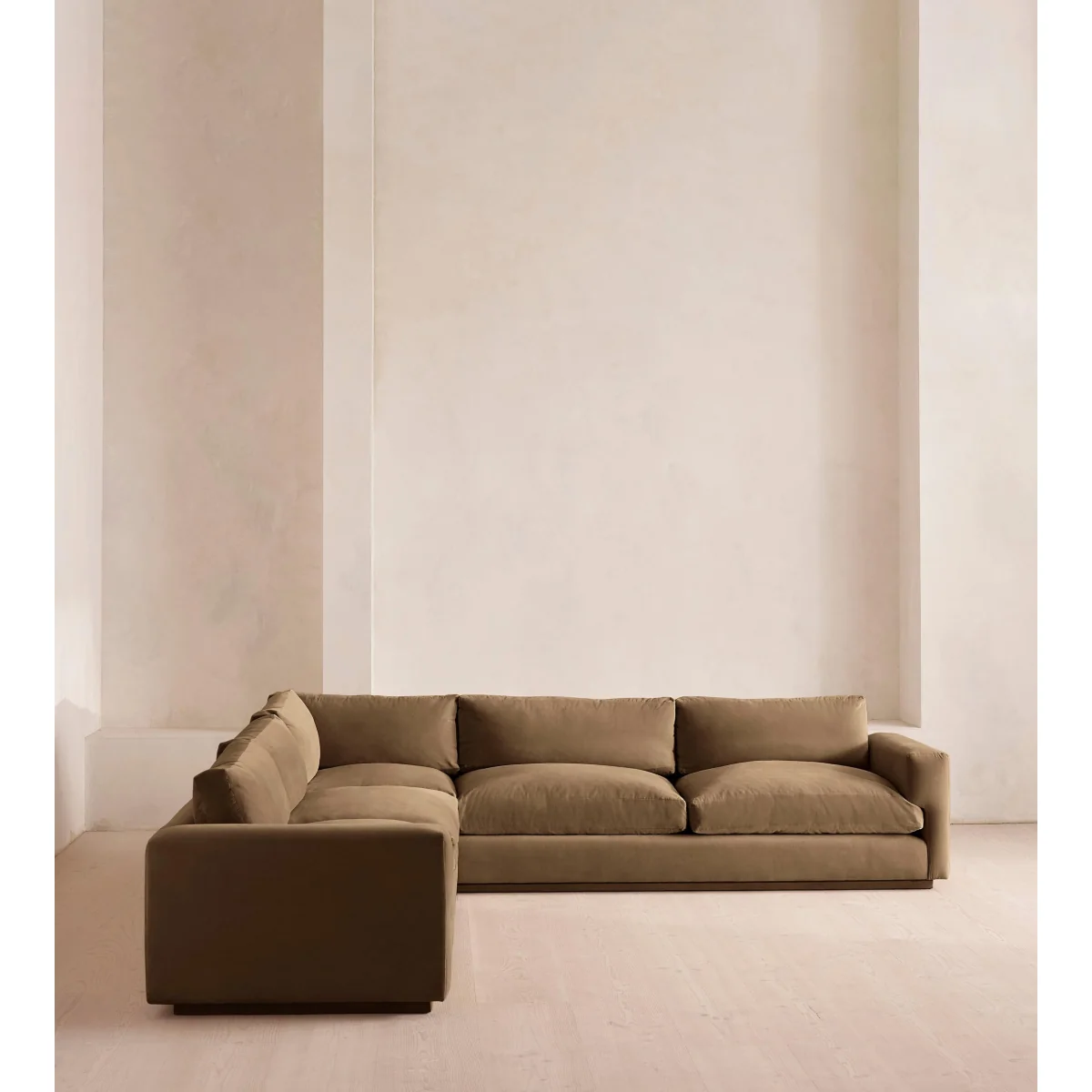 Mossley Corner Sofa, Velvet, Truffle, UK – image 2