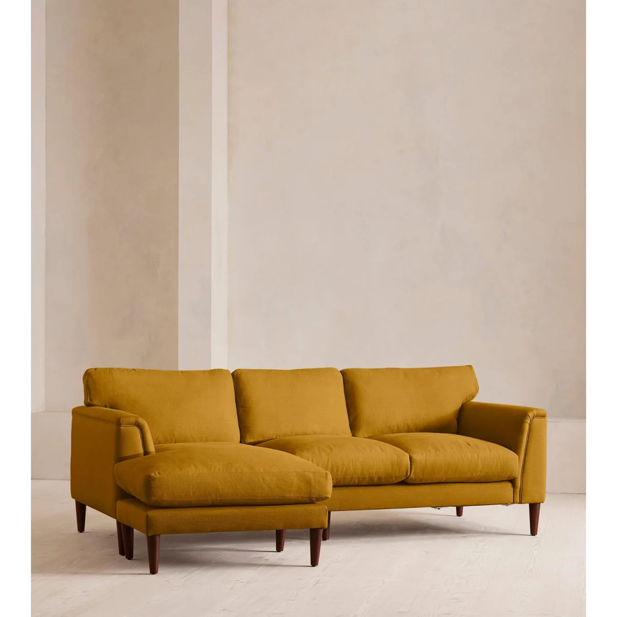 Reya Chaise-End Sofa, Linen, Turmeric, UK – image 3