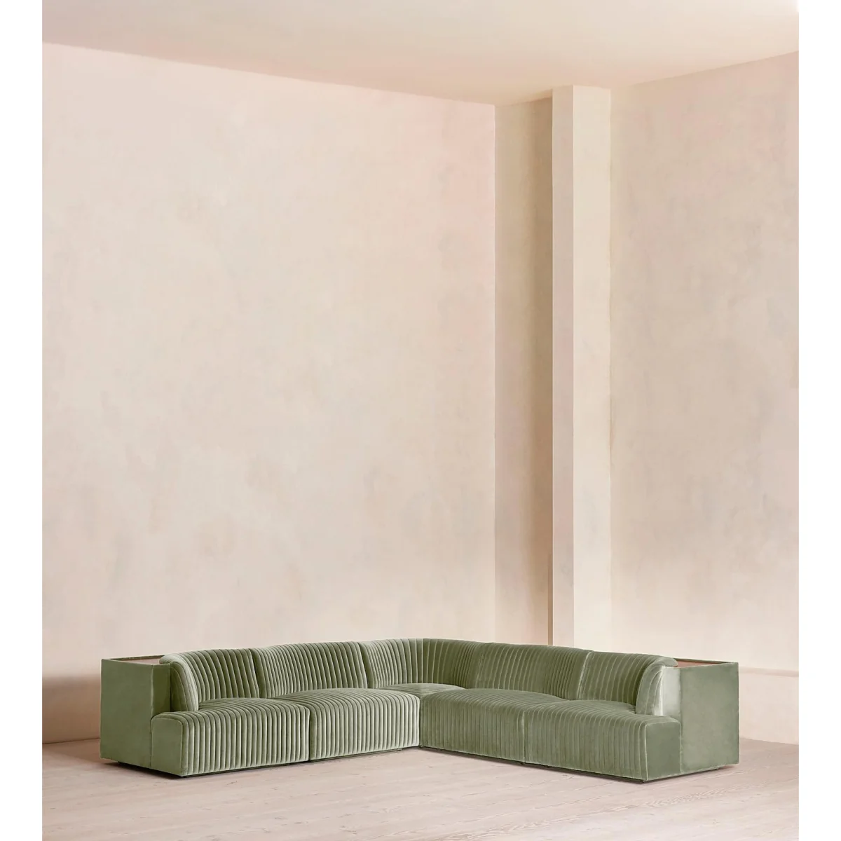 Hamish Modular Sofa, Corner Sofa, Velvet, Seafoam, UK – image 2