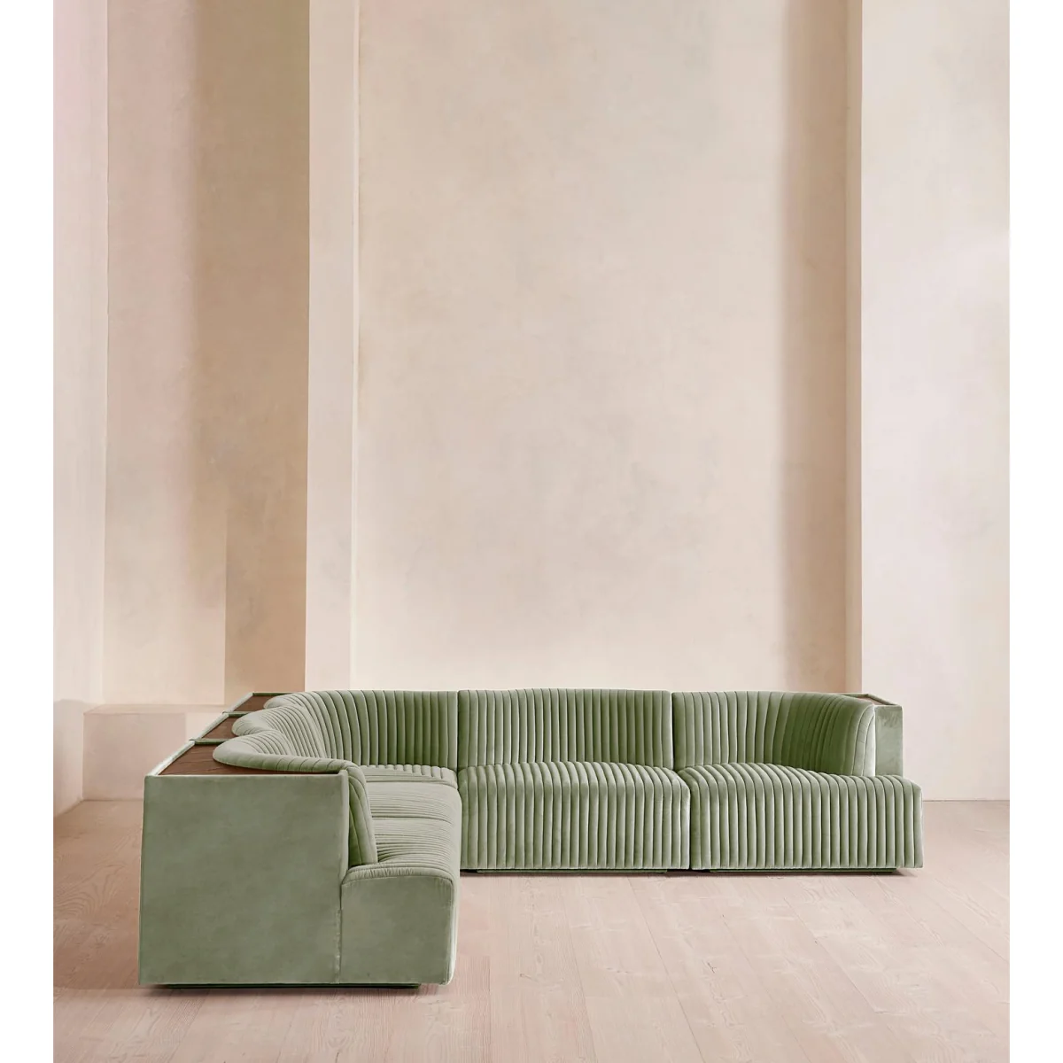 Hamish Modular Sofa, Corner Sofa, Velvet, Seafoam, UK – image 4