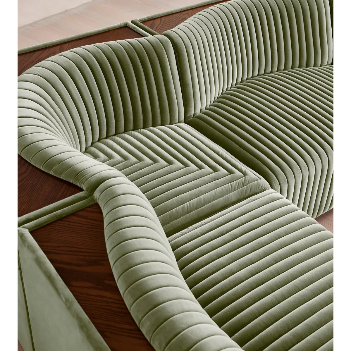 Hamish Modular Sofa, Corner Sofa, Velvet, Seafoam, UK – image 6
