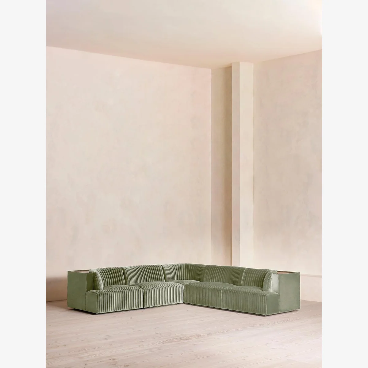 Hamish Modular Sofa, Corner Sofa, Velvet, Seafoam, UK – image 1