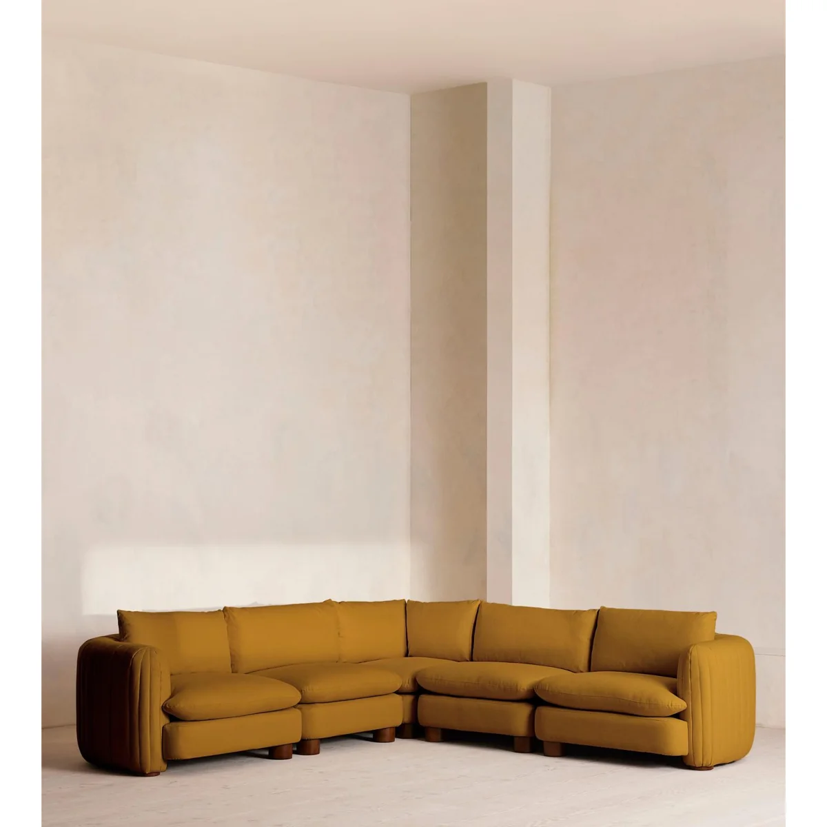 Vivienne Modular Sofa, Corner Sofa, Linen, Turmeric, UK – image 2