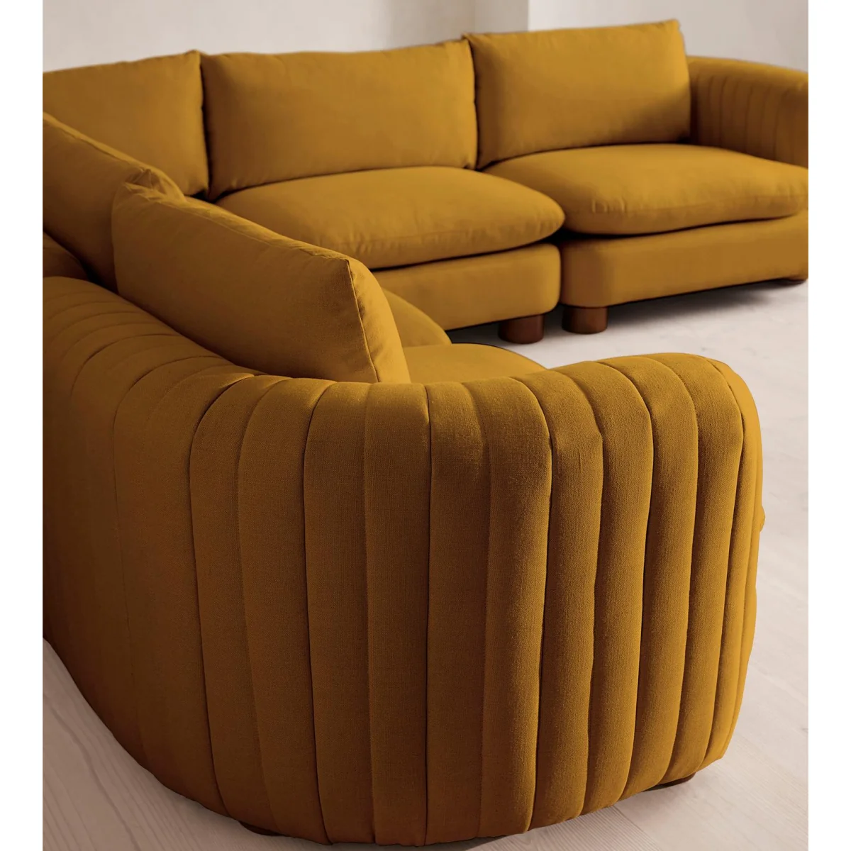 Vivienne Modular Sofa, Corner Sofa, Linen, Turmeric, UK – image 5
