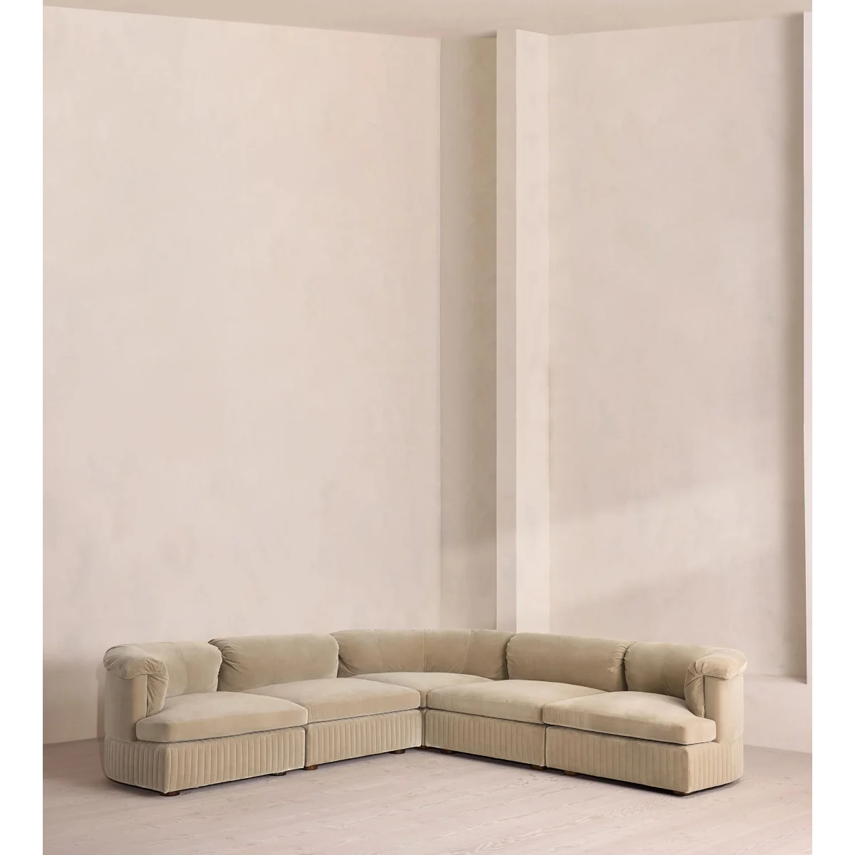 Oona Modular Sofa, Corner Sofa, Velvet, Oyster, UK – image 2