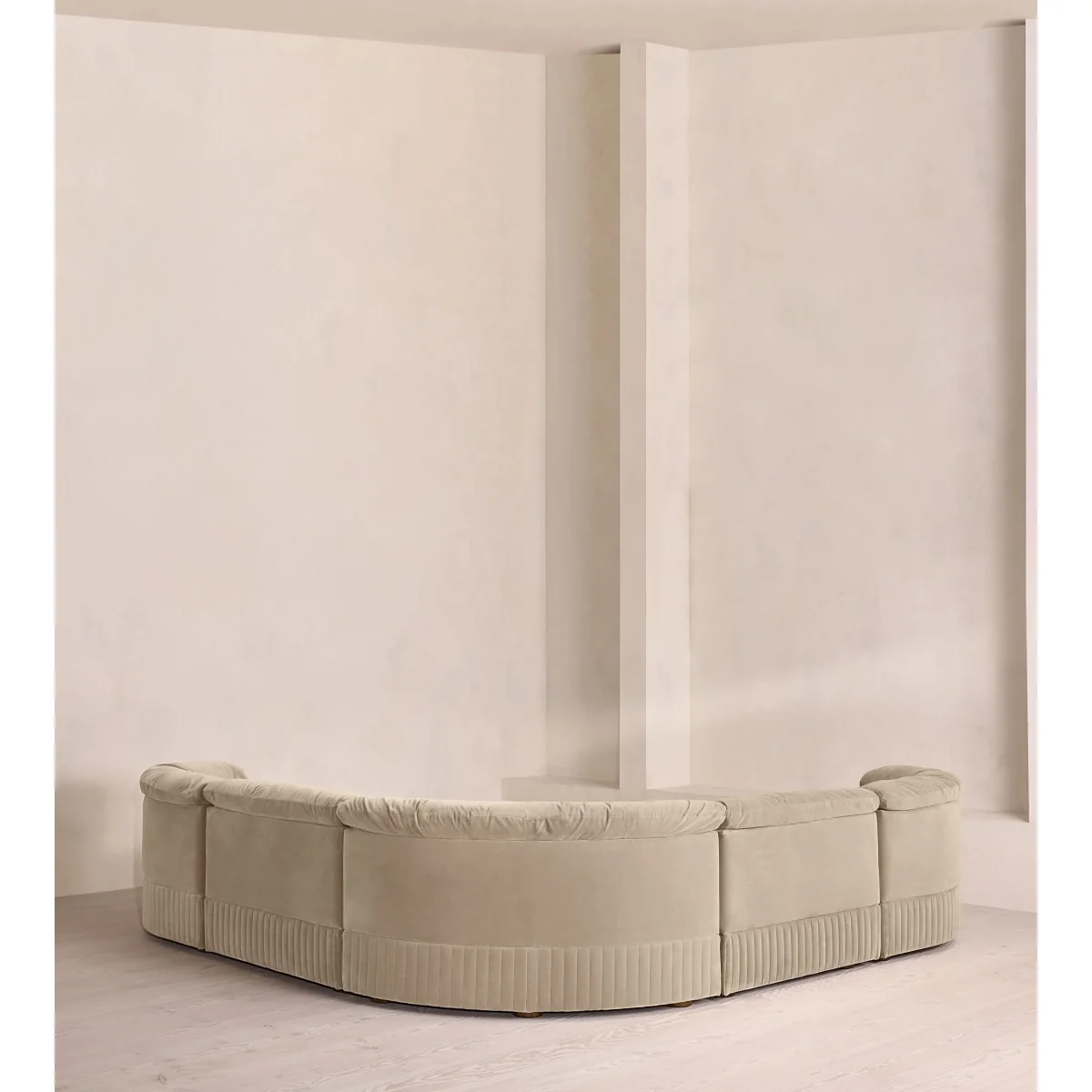 Oona Modular Sofa, Corner Sofa, Velvet, Oyster, UK – image 4