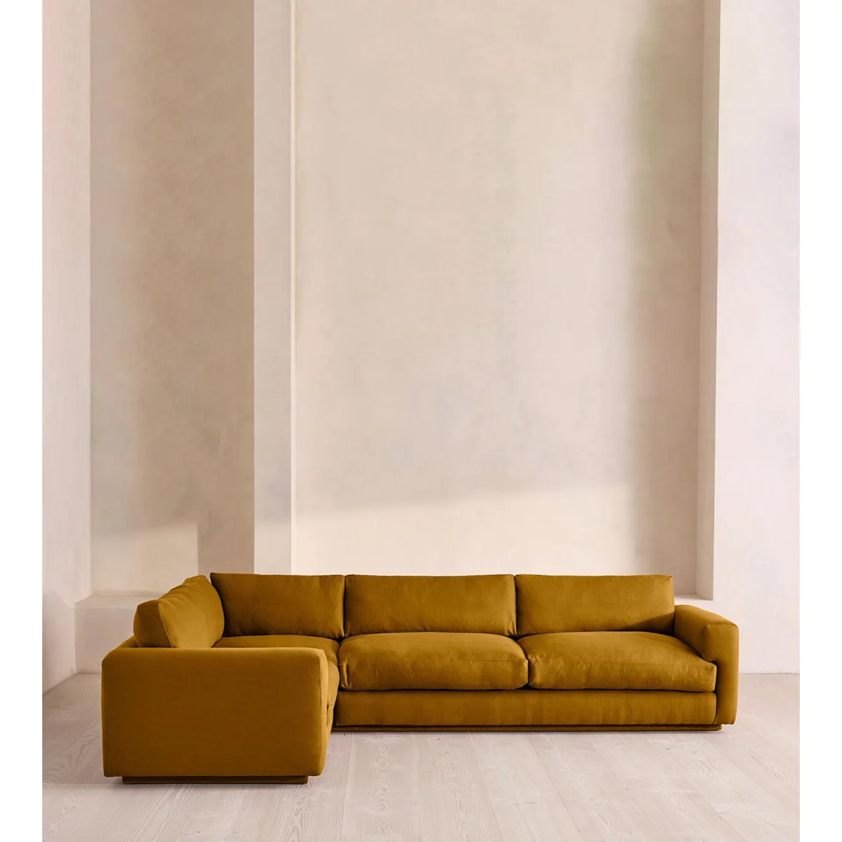 Mossley Right L-Shape Sofa, Linen, Turmeric, UK – image 3