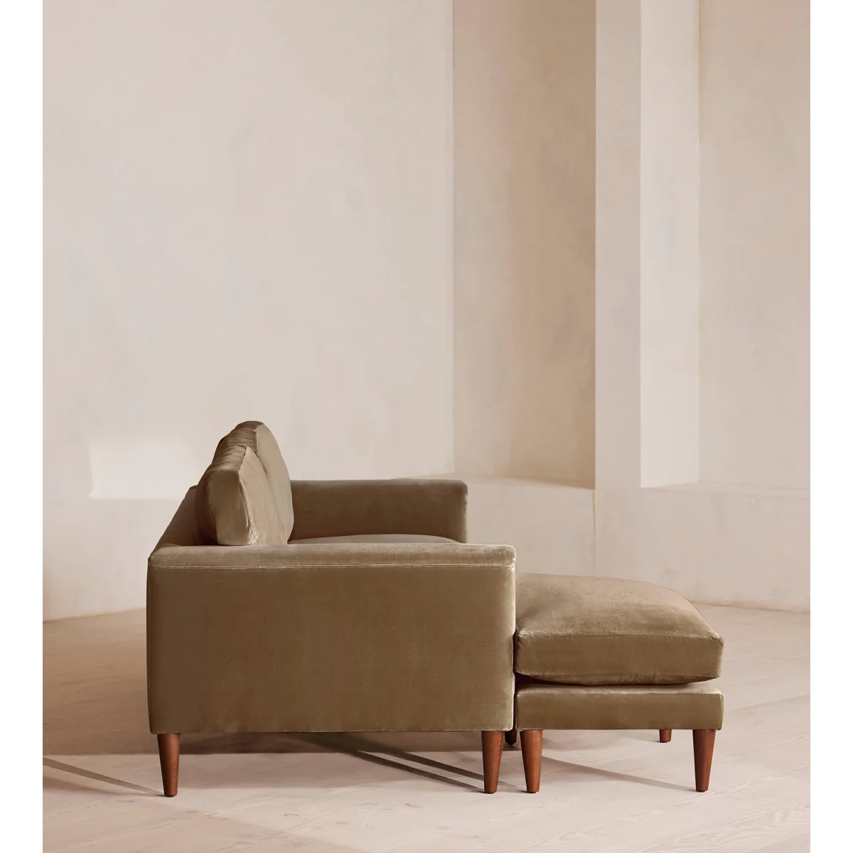 Reya Chaise-End Sofa, Velvet, Truffle, UK – image 4