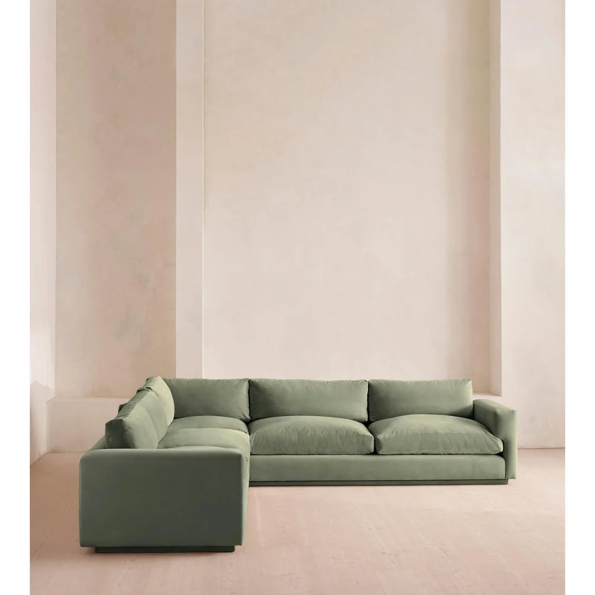 Mossley Corner Sofa, Velvet, Seafoam, UK – image 2
