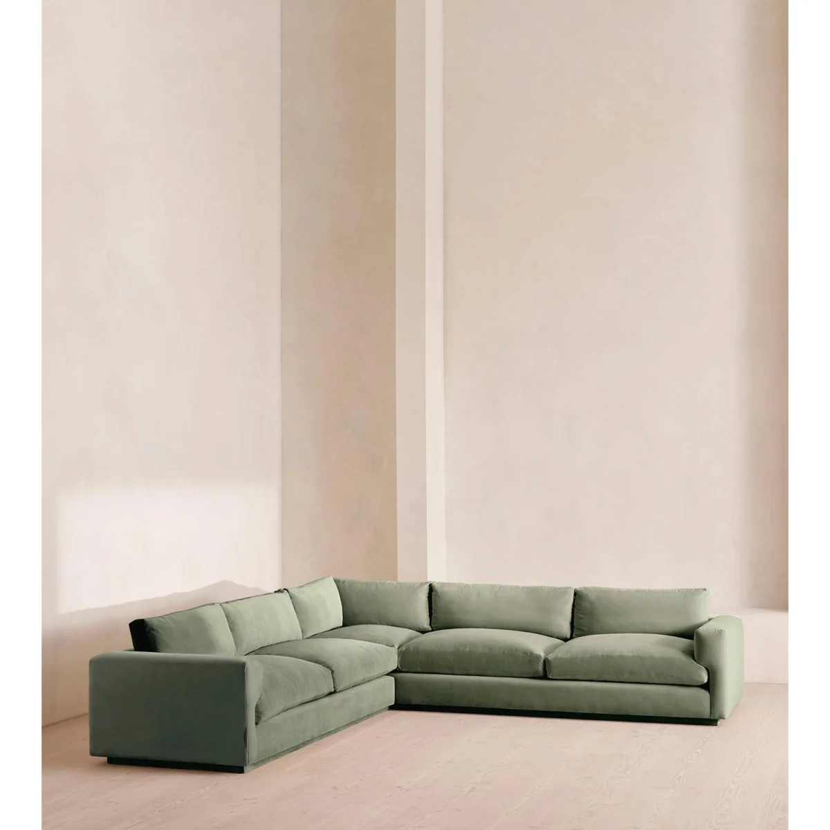 Mossley Corner Sofa, Velvet, Seafoam, UK – image 3