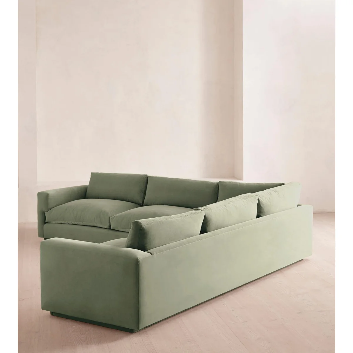 Mossley Corner Sofa, Velvet, Seafoam, UK – image 4