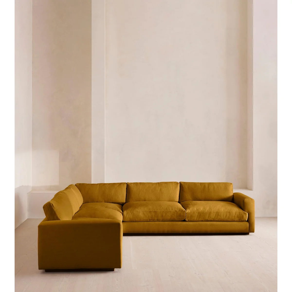 Mossley Corner Sofa, Linen, Turmeric, UK – image 2