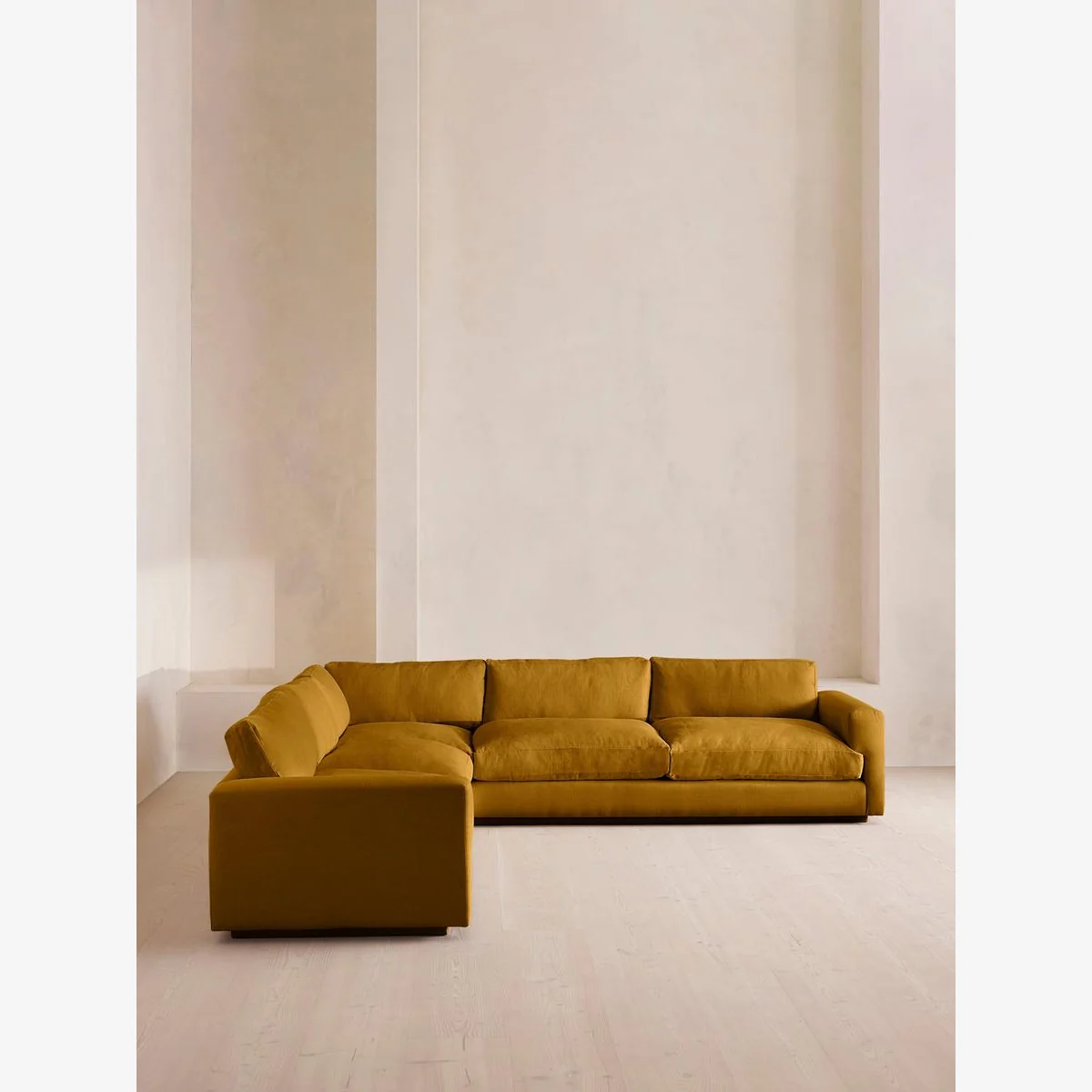 Mossley Corner Sofa, Linen, Turmeric, UK – image 1