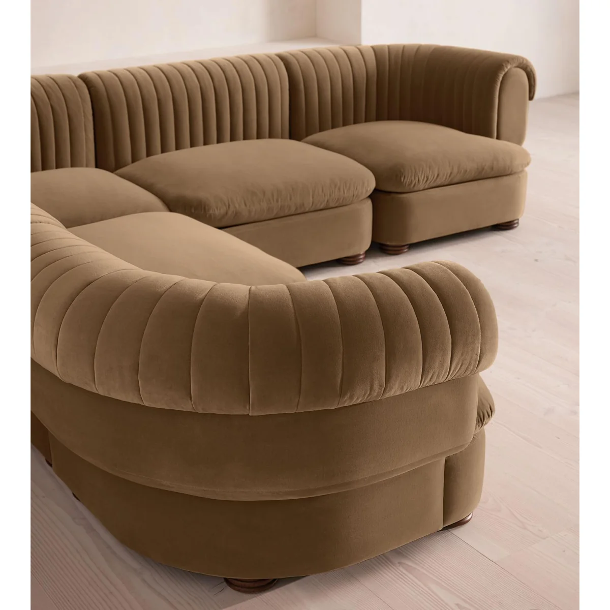 Rava Modular Sofa, Corner Sofa, Velvet, Truffle, UK – image 5
