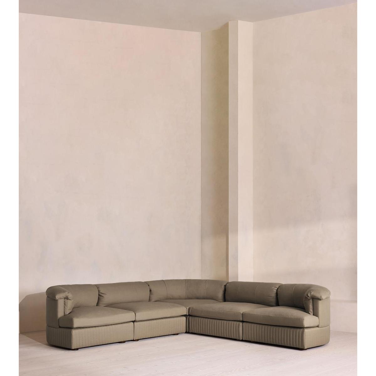 Oona Sectional Sofa, Corner Sofa, Linen, Mushroom, UK – image 2