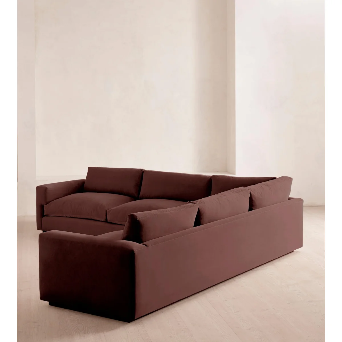Mossley Corner Sofa, Velvet, Aubergine, UK – image 4