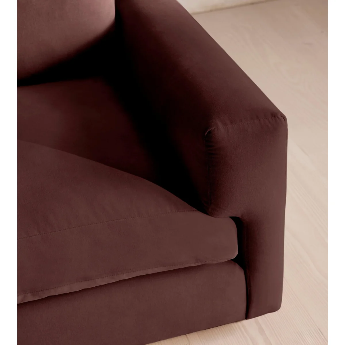 Mossley Corner Sofa, Velvet, Aubergine, UK – image 6