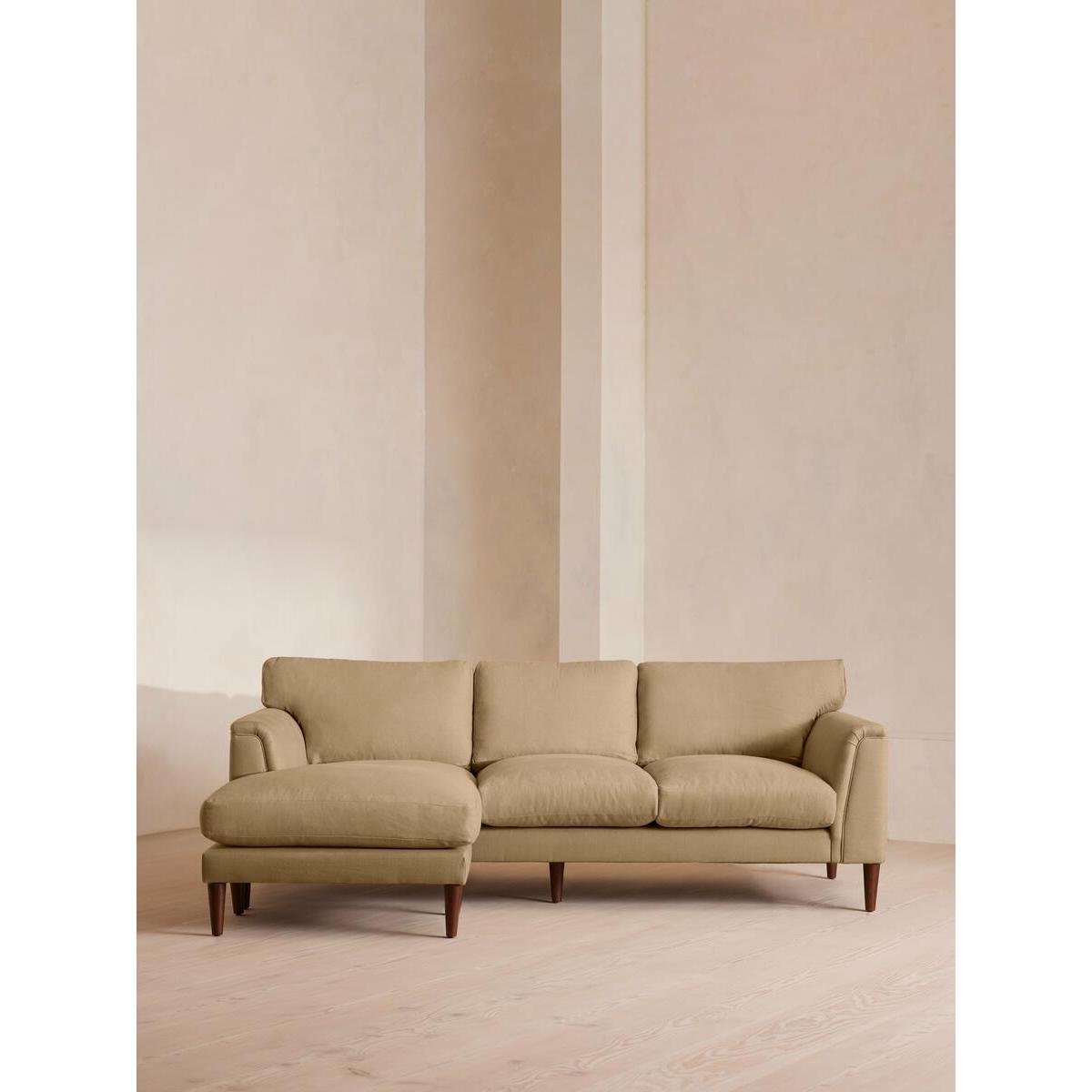 Reya Chaise-end Sofa, Linen, Wheat – image 2