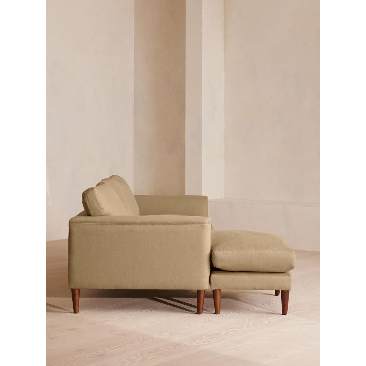 Reya Chaise-end Sofa, Linen, Wheat – image 3