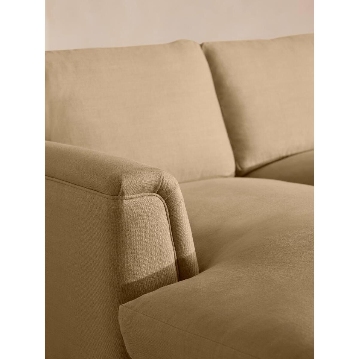 Reya Chaise-end Sofa, Linen, Wheat – image 5
