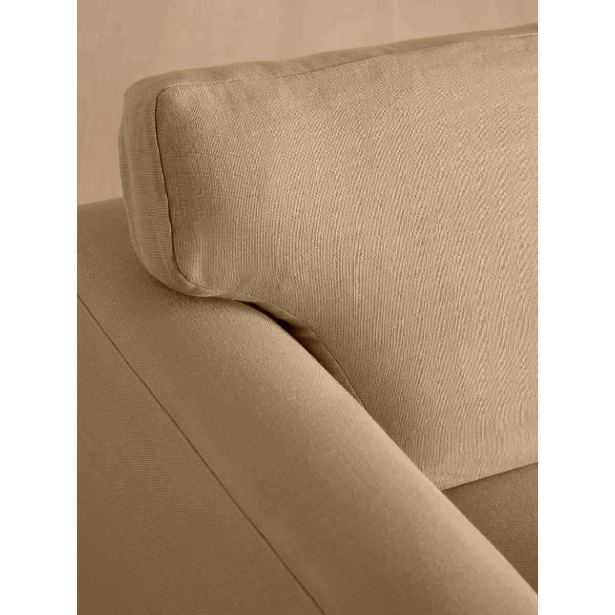 Reya Chaise-end Sofa, Linen, Wheat – image 6
