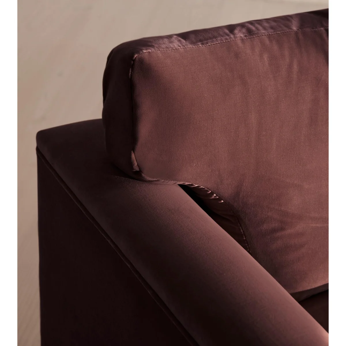 Reya Chaise-End Sofa, Velvet, Aubergine, UK – image 6