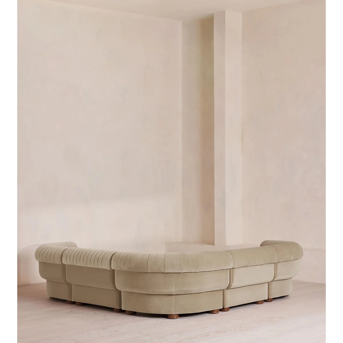 Rava Modular Sofa, Corner Sofa, Velvet, Oyster, UK – image 4