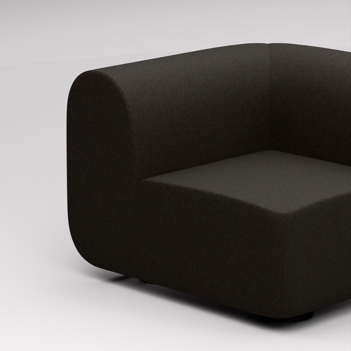 Tom Dixon - PLUMP Sofa Connecting Corner Module - Dark Grey (Kvadrat Divina Melange 0180) – image 7