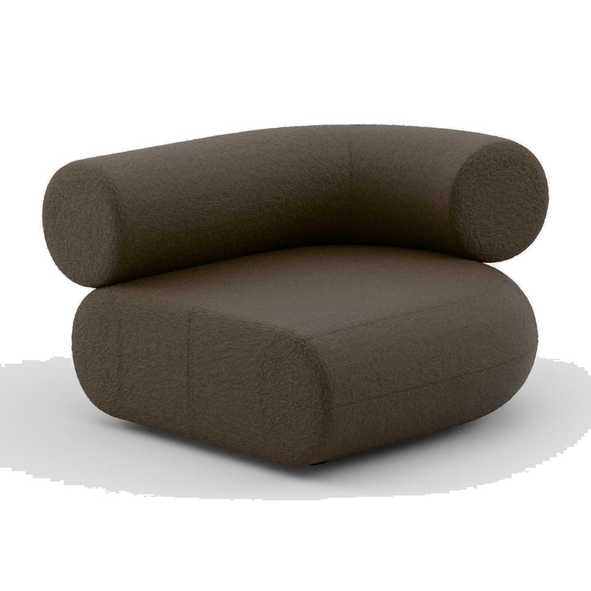 Tom Dixon - FAT Sofa Right Facing Arm Module - Light Brown (Kvadrat Elle 0280) – image 1