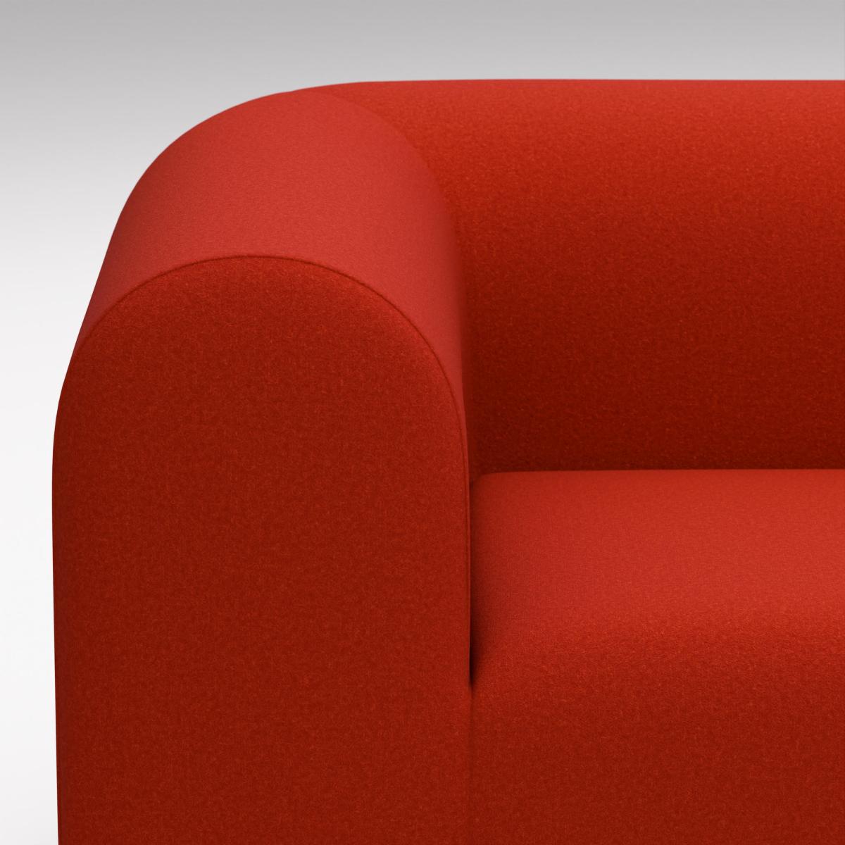 Tom Dixon - PLUMP Sofa Left Facing Arm Module - Orange Red (Kvadrat Hero 2 0552) – image 2