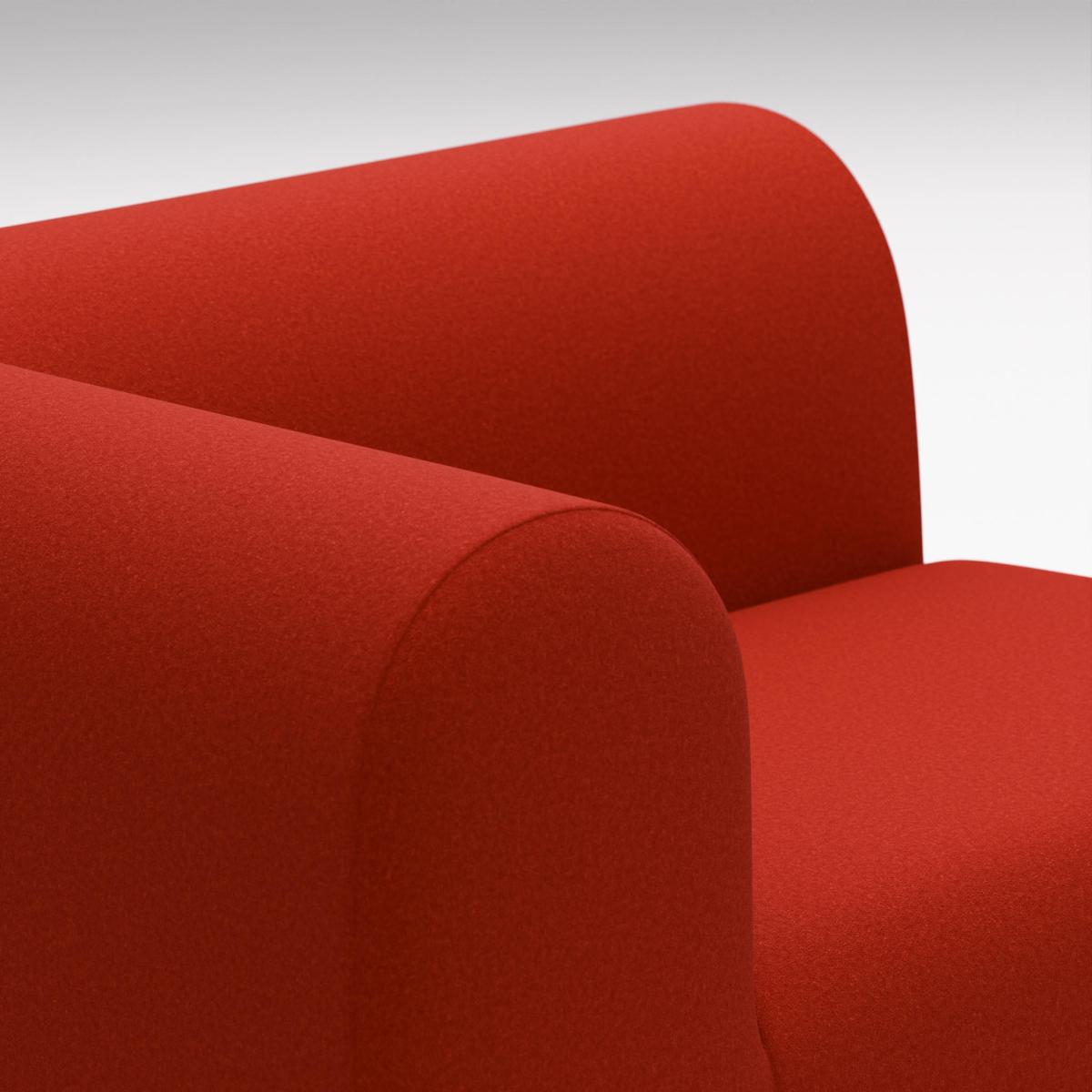 Tom Dixon - PLUMP Sofa Left Facing Arm Module - Orange Red (Kvadrat Hero 2 0552) – image 4