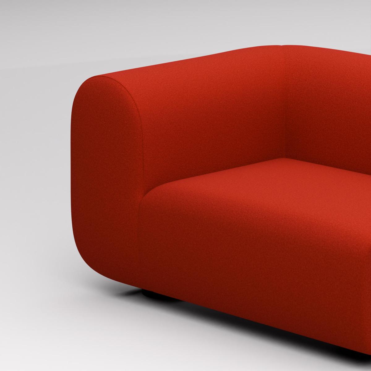 Tom Dixon - PLUMP Sofa Left Facing Arm Module - Orange Red (Kvadrat Hero 2 0552) – image 5