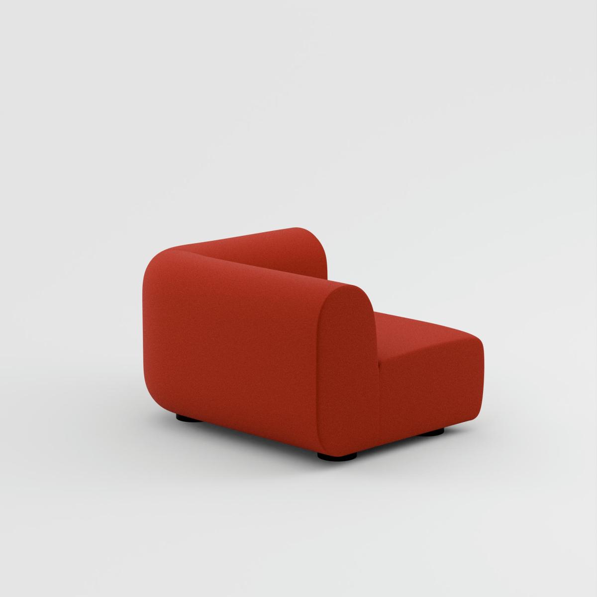 Tom Dixon - PLUMP Sofa Left Facing Arm Module - Orange Red (Kvadrat Hero 2 0552) – image 7