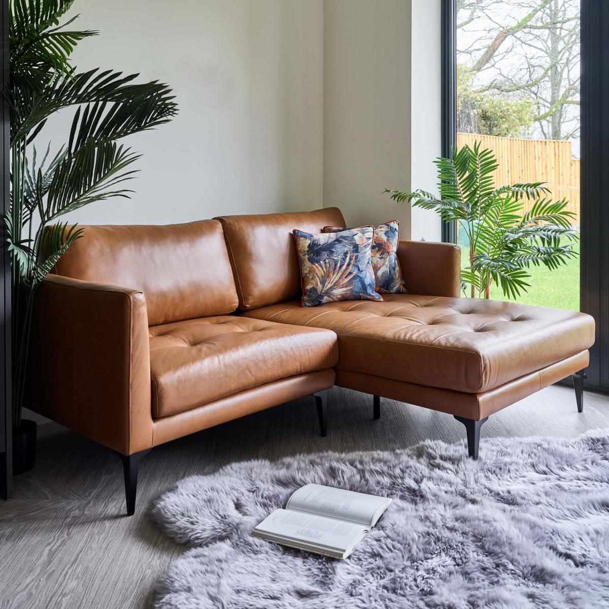 Shoreditch 200cm Right Hand Facing Corner Chaise in Palomino Tan – image 2