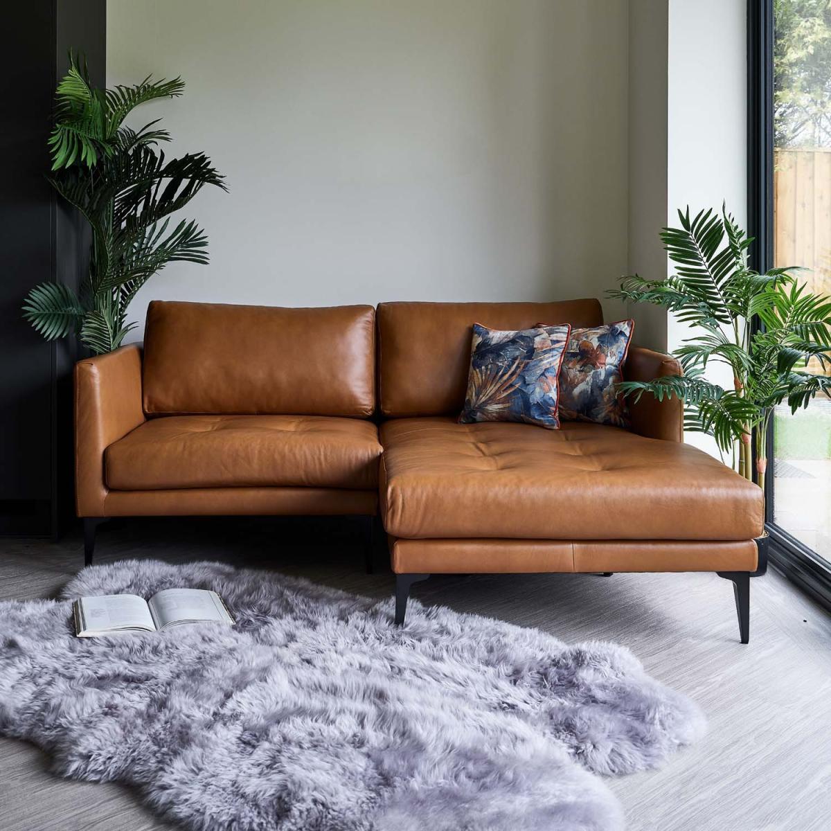 Shoreditch 200cm Right Hand Facing Corner Chaise in Palomino Tan – image 3