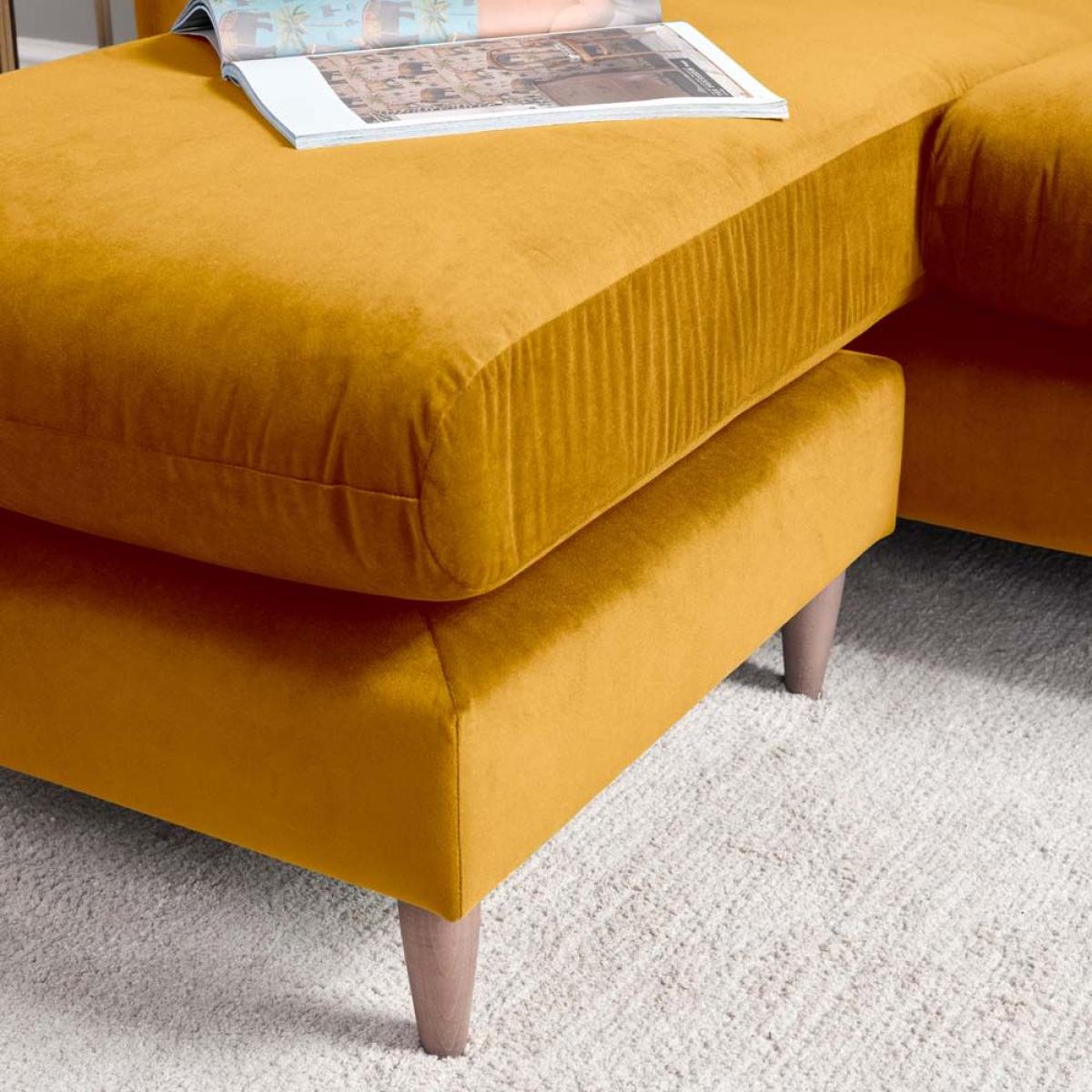 Bobby Corner Sofa - Ochre Velvet – image 3