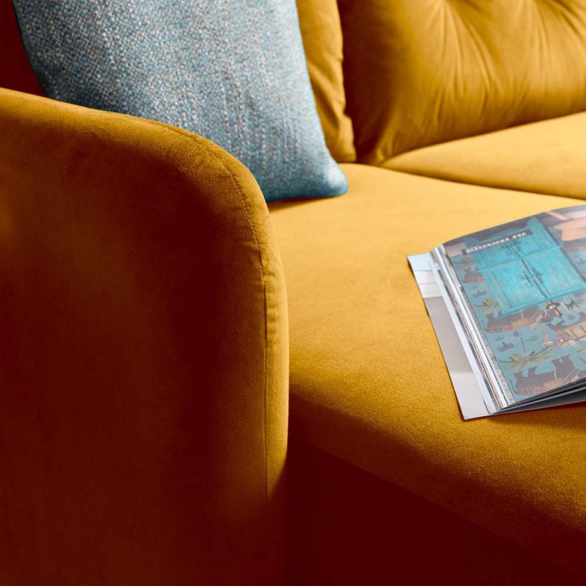 Bobby Corner Sofa - Ochre Velvet – image 4