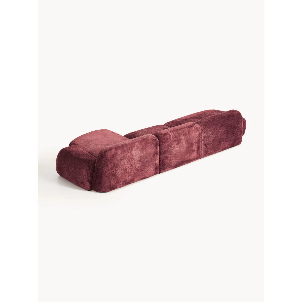 Modular Teddy Bouclé Corner Sofa Wolke (4-seater) with Chaise End – image 4