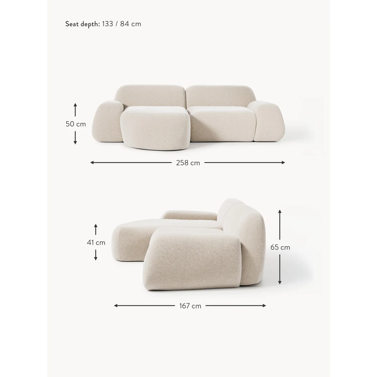 Modular Corner Sofa Wolke (3-seater) – image 2