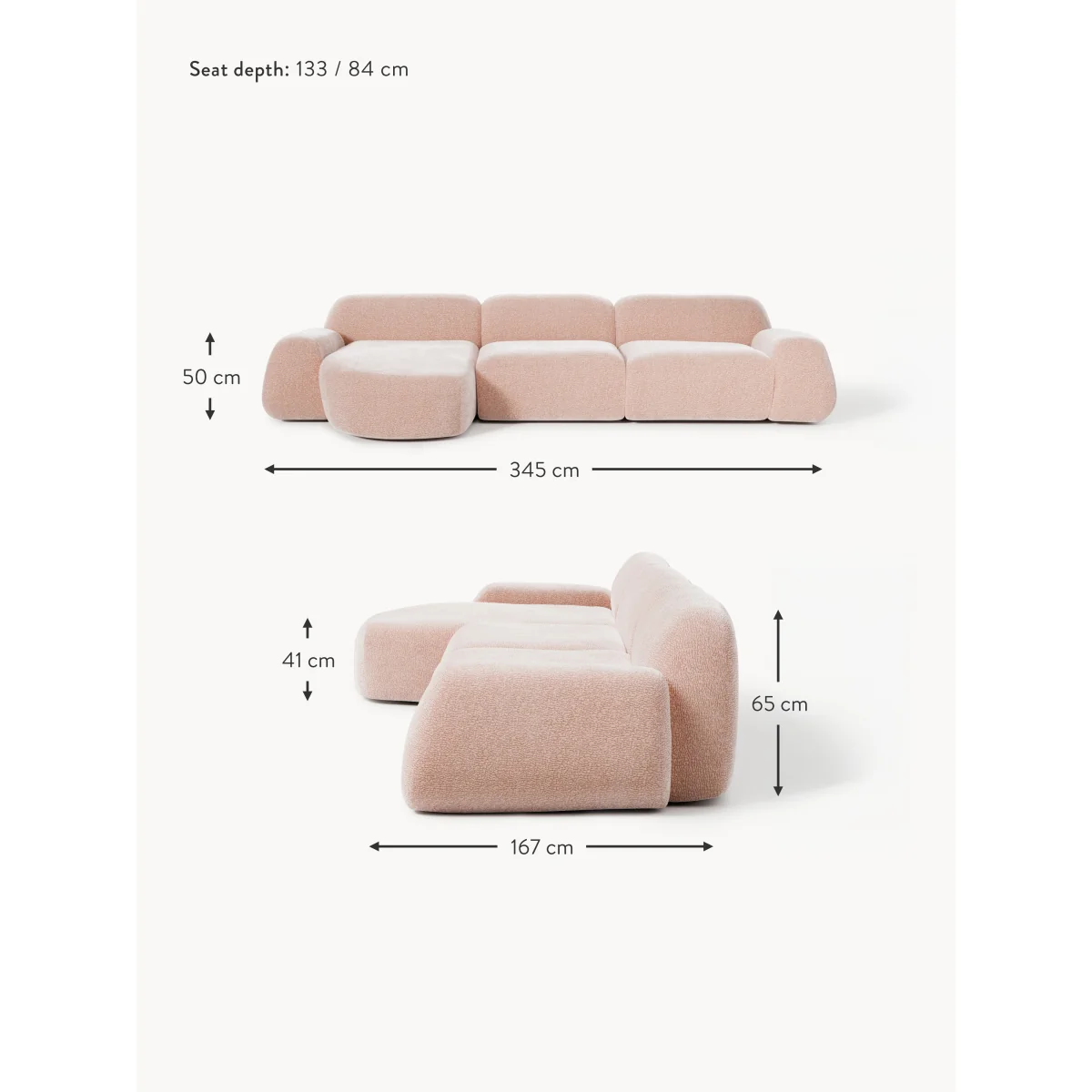 Modular Teddy Corner Sofa Wolke (4-seater) – image 9