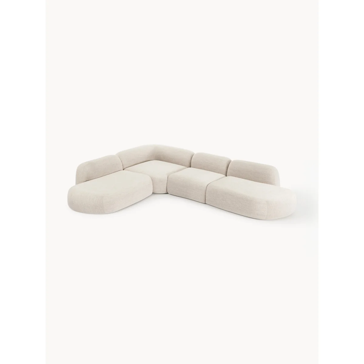 XL Modular Bouclé Corner Sofa Wolke with Chaise Ends – image 2
