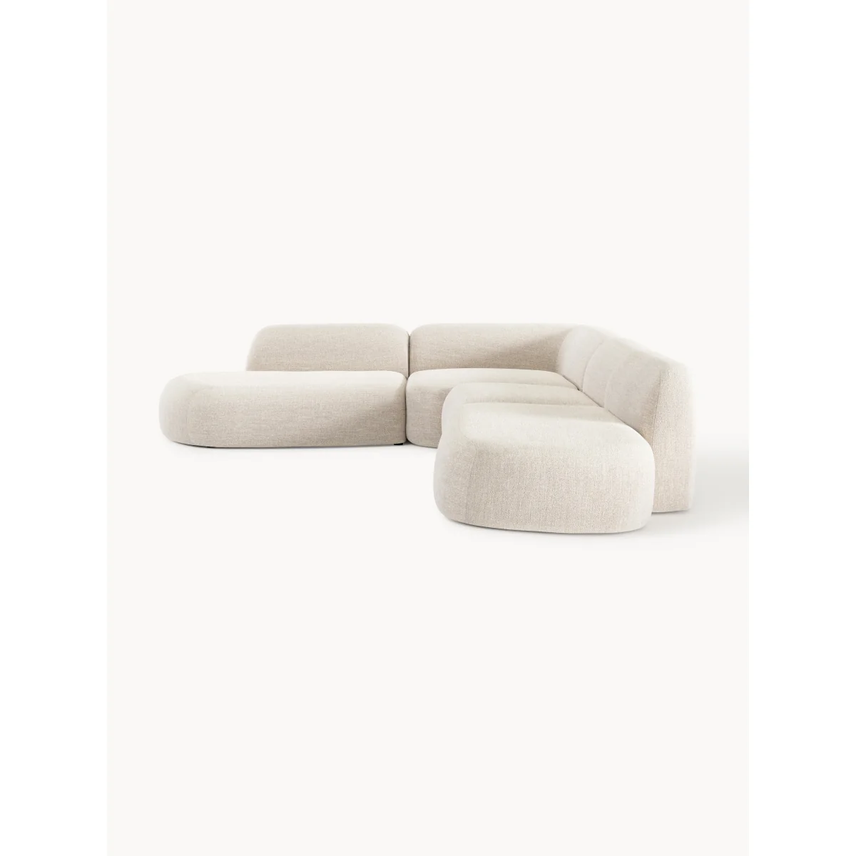 XL Modular Bouclé Corner Sofa Wolke with Chaise Ends – image 3