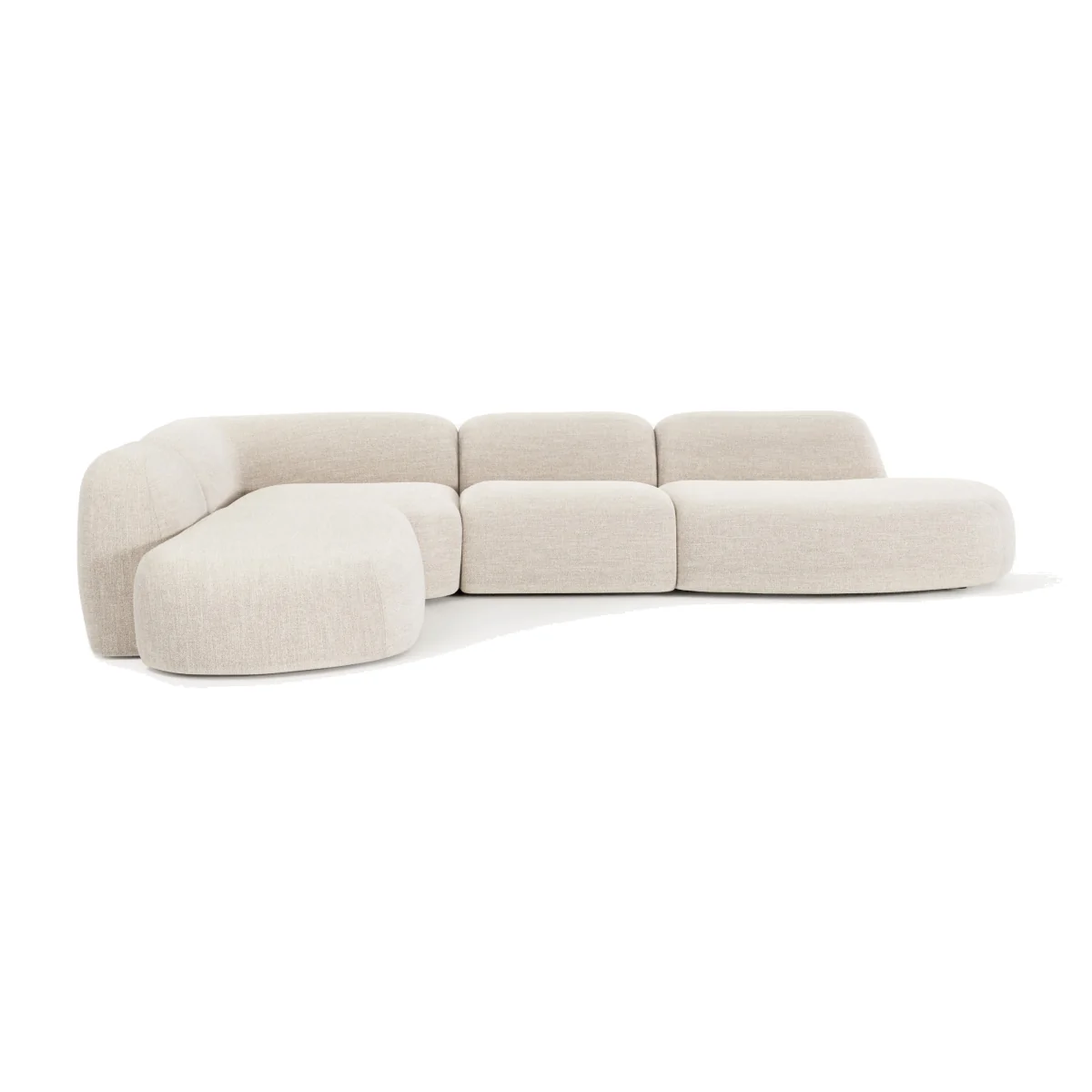 XL Modular Bouclé Corner Sofa Wolke with Chaise Ends – image 1