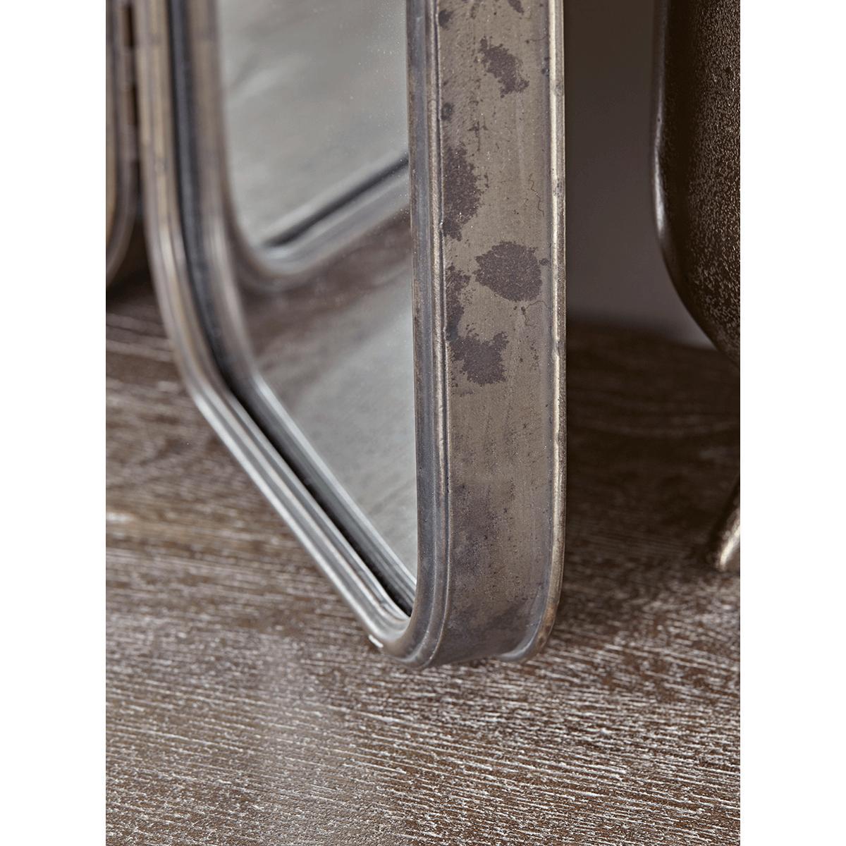 Antiqued Metal Folding Mirror – image 3
